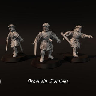 arnaudin zombies medbury miniatures Toys & Games Tabletop Characters Creatures Fantasy Universe Board 28mm dnd saga frostgrave spectre mesbg oathmark 3d print model - Mito3D