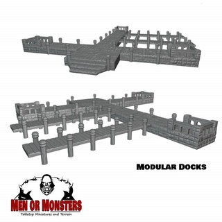 modular Docks Tal Sitz Spielzeuge Spiele Tischplatte 3D druckbar Terrain Tafel Geschäft Fantasie Drachen Dungeons Pfadfinder streuen 3d print model - Mito3D