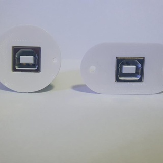 USB type b kadın panel binmek Ricardo Luis rögar gadget'lar elektronik yedek parçalar ulaşılabilirlik kablo durum kılıf Kulp destek ubs 3d print model - Mito3D