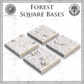 forest 20x20 square bases games mythology Toys & Games Tabletop accessories 3D Printable Terrain Board elf epic fantasy wargames wood character base elves round woods peana proxy gamesmythology 28x28 26x26 3d print model - Mito3D