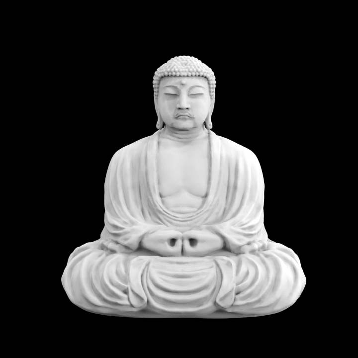 buda kamakura japón scan daibutsu kotokuin monumento amidabuddha thegreatbuddha 3D print model - Mito3D