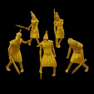 undead greek warriors 5 pieces yourneighborknight minis Toys & Games Tabletop Characters Creatures Fantasy Universe Board Store ancient fighter shield skeleton spear sword zombie athens sparta ghoul 3d print model - Mito3D