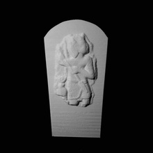 shihan stele representing warrior land moab louvre paris scan 3d print model - Mito3D