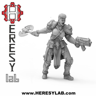 hl015 - ursula wolf sister heresylab barbara Toys & Games Tabletop Characters Creatures Sci-Fi Universe Board Store 40k female space warhammer marine 3d print model - Mito3D