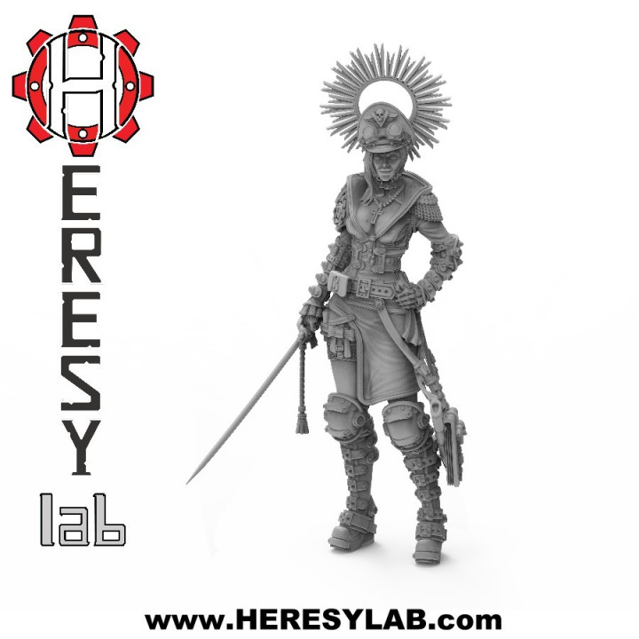 hl019 hierro dama hembra Guardia comisario herejía Bárbara juguetes juegos mesa caracteres criaturas Sci Fi universo tablero 40k martillo guerra imperial ig 3D print model - Mito3D