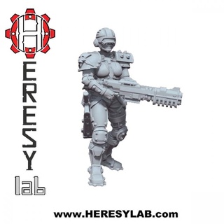 hl031 fuzileiro 05 heresylab barbara brinquedos jogos tampo mesa personagens criaturas Sci Fi universo borda loja 40k fêmea martelo guerra necromunda scifi warhammer40k 3d print model - Mito3D