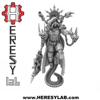 hl066 mecanicus sacerdote domina heresylab barbara tampo mesa personagens criaturas Sci Fi universo 40k fêmea martelo guerra scifi warhammer40k adepto 3d print model - Mito3D