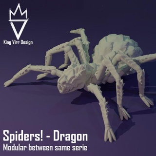 arañas continuar modular araña Rey arroyo diseño juguetes juegos mesa caracteres criaturas fantasía universo tablero Tienda horror monstruo piernas montañas escamas acantilados 3d print model - Mito3D