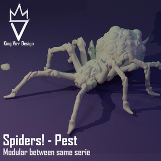arañas cabeza lava modular araña Rey arroyo diseño juguetes juegos mesa caracteres criaturas fantasía universo tablero Tienda oscuro monstruo rock brillante 3d print model - Mito3D