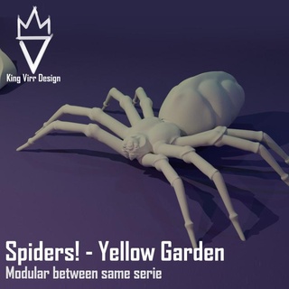 spiders yellow garden spider - modular king virr design Toys & Games Animal Creature Figures Tabletop Characters Creatures Fantasy Universe Board Store classic monster 3d print model - Mito3D