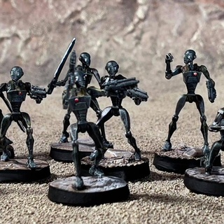 commando droids full squad heavy weapons scythe designs Toys & Games Tabletop Characters Creatures Sci-Fi Universe Vehicles Machines Board Store board characters games sci-fi toys tabletop 3d print model - Mito3D