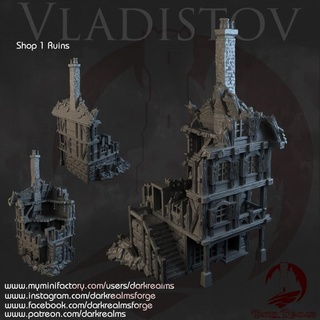 dark realms vladistov - shop 1 ruins forge Toys & Games Tabletop 3D Printable Terrain Board Store Fantasy fantasy terrain 3d print model - Mito3D