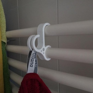 radiator hook bunny 2 towels jessica haustein Accessibility bath towel 3d print model - Mito3D