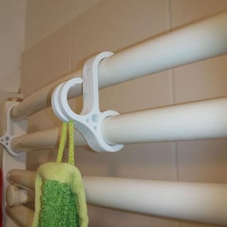 radiator hook bunny 2 towels f jessica haustein Accessibility bath towel 3d print model - Mito3D