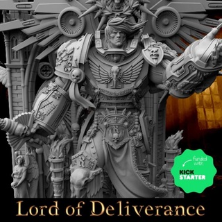 heresylab - lord vegeance + base barbara Toys & Games Tabletop Characters Creatures Sci-Fi Universe Board Store 40k warhammer 30 primarch 3d print model - Mito3D