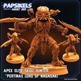 apex elite skull hunter pertinax lord nagasaki papsikels miniatures Toys & Games Tabletop Characters Creatures Sci-Fi Universe Board 3d print model - Mito3D