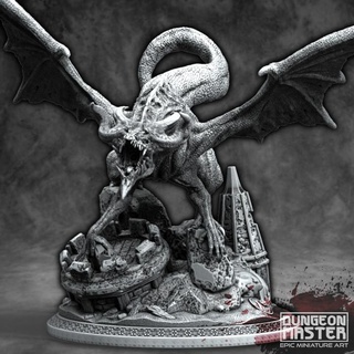 lightning berserker dragon statue dungeon master Toys & Games Tabletop Characters Creatures Fantasy Universe Board Store creature wargaming d&d dnd dungeonmaster 3d print model - Mito3D