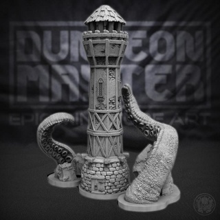 kraken's luce Torre prigione maestro giocattoli Giochi tavolo 3D stampabile terreno tavola fantasia kraken d dungeonmaster 3d print model - Mito3D