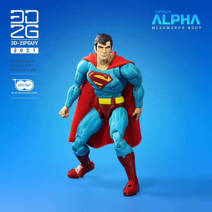 superman upgrade kit zipguy alpha vancleefus Fan Art Action Figures figure marvel toy dc actionfigure 3D print model - Mito3D