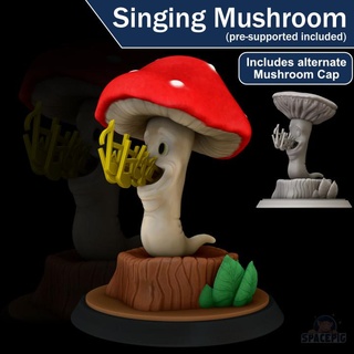 singing mushroom commander spacepig Toys & Games Tabletop Characters Creatures Fantasy Universe Board Store creature forest fungus fungi fey feywild campestri witchlight 3d print model - Mito3D