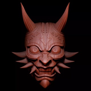 Majora'nın maske Hannya stil v1 adaevy kreasyonlar sahne Kostüm oyunu maskeler kasklar masaüstü karakterler yaratıklar fantezi Evren mağaza Zelda Efsanesi majora oni nın maskesi Kafatası çocuğu japanesemask 3d print model - Mito3D