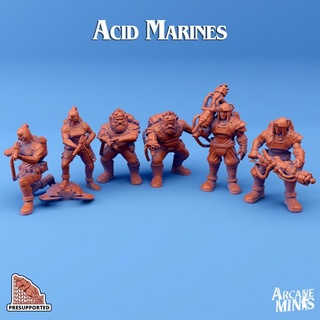 acid marine pack arcane minis Store dragon dragons dungeons gun guns marines roleplay rpg steampunk crystal gnome dungeon patreon d&d 28mm dnd 35mm 32mm halfling gnomes 5e presupported pre-supported arcanapunk magipunk magitech sordane halflings supported strories 3d print model - Mito3D