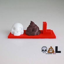 deadpool emoji fan art marvel movie skull dead pool poo poop wilson wade ryan 3d print model - Mito3D