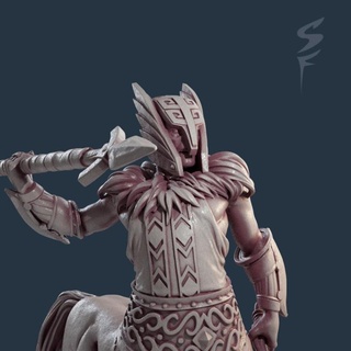 centaur spear thrower thesurrealfactory Toys & Games Tabletop Characters Creatures Fantasy Universe Board Store warrior mythological 3d print model - Mito3D