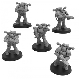 genewarrior solar rifle squad - presupported thatevilone Toys & Games Tabletop Characters Creatures Sci-Fi Universe Board armour children gun weapons plasma power elite special 28mm sons emperors chosen pefect 3d print model - Mito3D