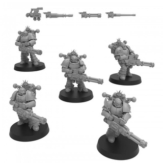 sol-killer destroyer team - presupported thatevilone Toys & Games Tabletop Characters Creatures Sci-Fi Universe Board armour children space heavy weapons power marine perfect 28mm sons emperors autocannon havoc chaincannon devestator 3d print model - Mito3D