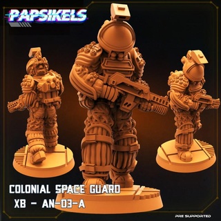 colonial space guard xb 03 papsikels miniatures Toys & Games Tabletop Characters Creatures Sci-Fi Universe Board Store suit 3d print model - Mito3D