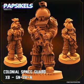 colonial space guard xb gn 3v papsikels miniatures Toys & Games Tabletop Characters Creatures Sci-Fi Universe Board Store rifle suit 3d print model - Mito3D