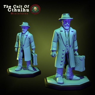 professor cthulhu investigator 32mm rpg tabletop cosmondo Toys & Games Tabletop Characters Creatures Fantasy Universe Board horror boardgame roleplaying arkham mom thecallofcthulhu arkhamhorror 3d print model - Mito3D