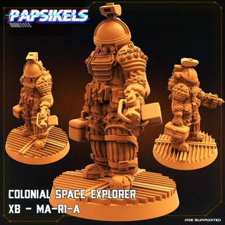 colonial space explorer xb r1 papsikels miniatures Toys & Games Tabletop Characters Creatures Sci-Fi Universe Board Store suit explored 3d print model - Mito3D