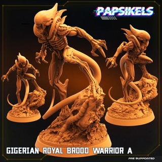 gigerian royal brood warrior papsikels miniatures Toys & Games Tabletop Characters Creatures Sci-Fi Universe Board Store alien xeno 3d print model - Mito3D