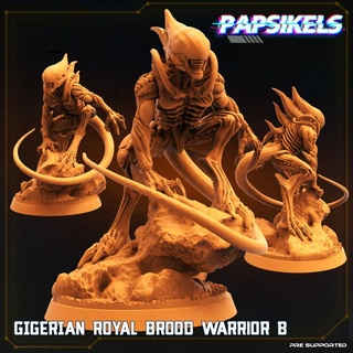 gigerian royal brood warrior b papsikels miniatures Toys & Games Tabletop Characters Creatures Sci-Fi Universe Board Store alien stalker xeno 3d print model - Mito3D