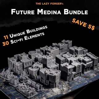 future medina bundle lazy forger Toys & Games Tabletop 3D Printable Terrain Board Store historical industrial mechanical modern terrain wargaming scifi wargame 6mm 10mm 15mm middle-east industrialmechanicalmodernterrainwargamingscifiwargame6mm10mm15mm 3d print model - Mito3D