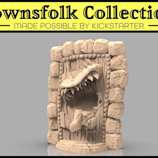 mimic door - revealed mia kay Tabletop accessories dragons dungeons fantasy game gaming mini rpg terrain miniature tabletop dnd scatter townsfolk minic 3d print model - Mito3D