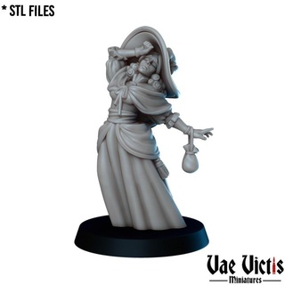 fainting lady pre-supported vae victis miniatures Toys & Games Tabletop Characters Creatures Fantasy Universe Board Store fantasy rpg noble tabletop dnd bard npc supported 3d print model - Mito3D