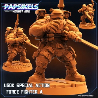 ugok special action force fighter - papsikels miniatures Toys & Games Tabletop Characters Creatures Sci-Fi Universe Board Store 3d print model - Mito3D