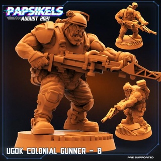 ugok colonial gunner - b papsikels miniatures  Toys & Games Tabletop Tabletop Characters & Creatures Sci-Fi Universe Tabletop Tabletop Characters & Creatures Board Games Tabletop Store gunner ugok guner  3d print model - Mito3D