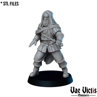 traveler pre-supported vae victis miniatures Toys & Games Tabletop Characters Creatures Fantasy Universe Board Store fantasy fighter hero rpg tabletop ranger dnd adventurer 3d print model - Mito3D
