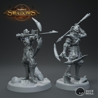 carac - knight black skull studio Toys & Games Tabletop Characters Creatures Fantasy Universe Board stl fantasy king dnd supported 3d print model - Mito3D