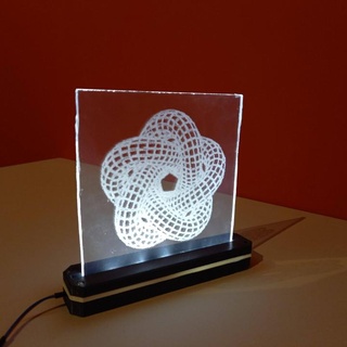 plexiglass titolare supporto + guidato striscia creativo elettronica casa giardino articoli per illuminazione ornamenti 3d print model - Mito3D