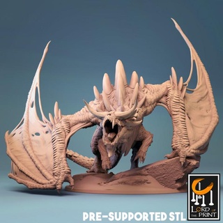 velho magma Dragão senhor impressão brinquedos jogos tampo mesa personagens criaturas fantasia universo borda loja 3d print model - Mito3D