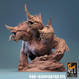 dracocerberus lord print Toys & Games Tabletop Characters Creatures Fantasy Universe Board Store dog cerber cerberrus 3d print model - Mito3D