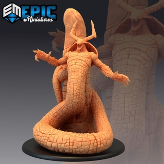 pillar snake stone serpent bound spirit god mountain epic-miniatures Toys & Games Tabletop Characters Creatures Fantasy Universe Board Store fantasy medieval monster rpg warhammer earth sla enemy blind tabletop dungeon cobra dnd pathfinder npc pre-supported supported pre 3d print model - Mito3D