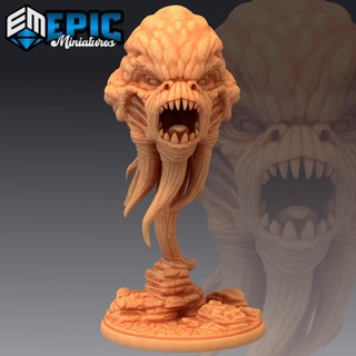 ghast horrific mountain creature flying abomination epic-miniatures Toys & Games Tabletop Characters Creatures Fantasy Universe Board Store fantasy medieval monster rpg warhammer sla enemy tabletop cthulhu tentacle lovecraft dungeon dnd pathfinder npc pre-supported supported pre 3d print model - Mito3D