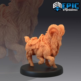 climbing ram mount six legged mountain goat epic-miniatures Toys & Games Tabletop Characters Creatures Fantasy Universe Board Store fantasy medieval monster rpg warhammer sla enemy tabletop dungeon dnd pathfinder saddle npc pre-supported supported pre 3d print model - Mito3D