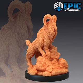 climbing ram rock six legged mountain goat epic-miniatures Toys & Games Tabletop Characters Creatures Fantasy Universe Board Store animal fantasy medieval monster rpg warhammer wild sla enemy tabletop dungeon dnd pathfinder npc pre-supported supported pre 3d print model - Mito3D
